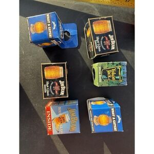 Vintage Jim Beam Shot Glasses w Boxes Lot 1990s Bourbon Promo Barware